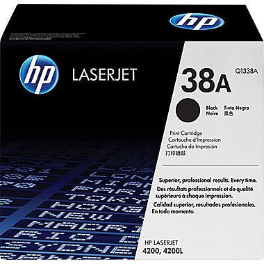 HP Laserjet Cartridge Q1338A, HP 38A, Black