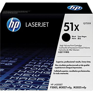 HP Laserjet Cartridge Q7551X, Q7551A, 51X, 51A, Black
