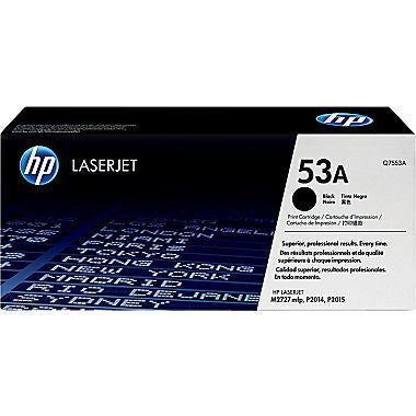 HP Laserjet Cartridge Q7553X, Q7553A, 53X, 53A, Black