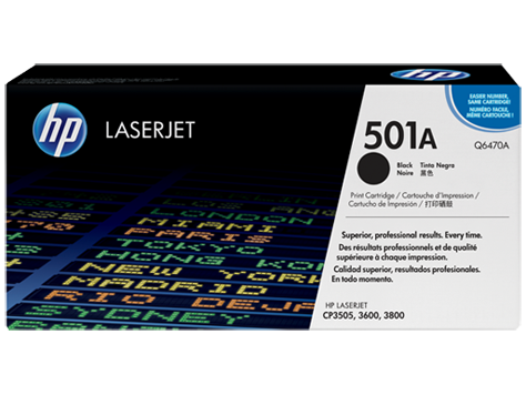 HP color Laserjet Cartridge HP 501A, Black