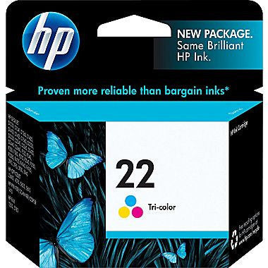 HP Inkjet Cartridge No. 22, 9352AN Tri-Color